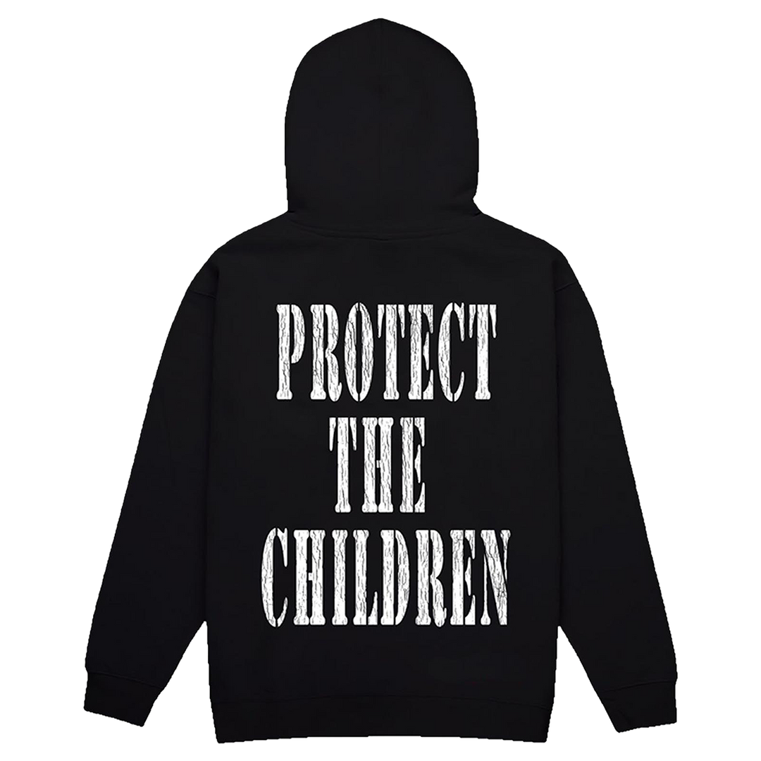 A classic black hoodie with custom Falling in Reverse artwork.