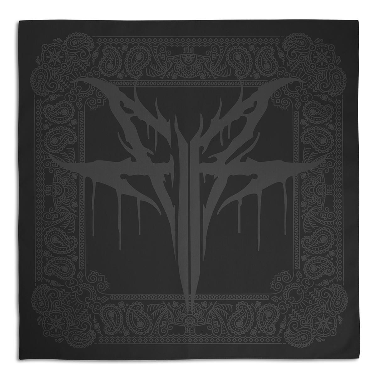 A classic black bandana with the Falling in Reverse logo