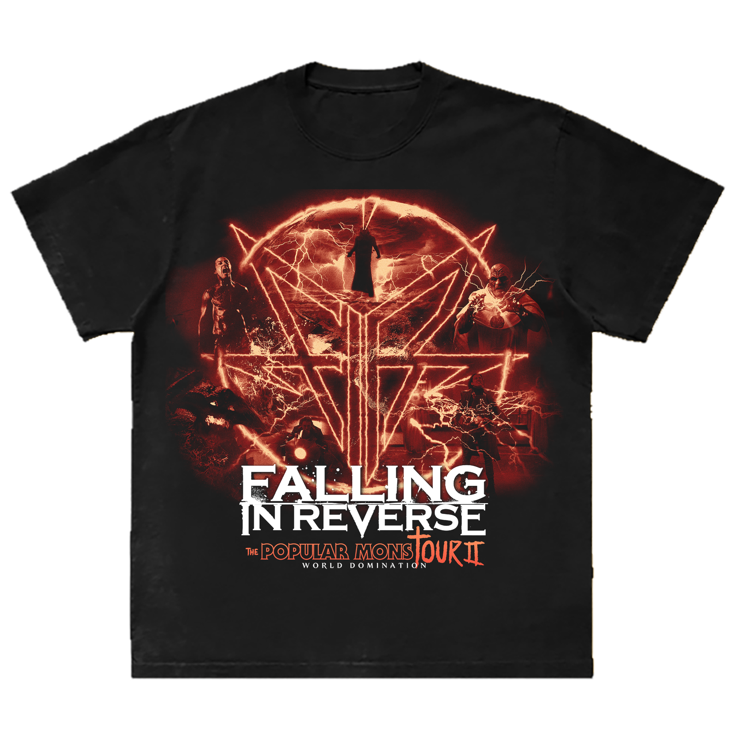 A black cotton tee from the Falling in Reverse United States tour. 